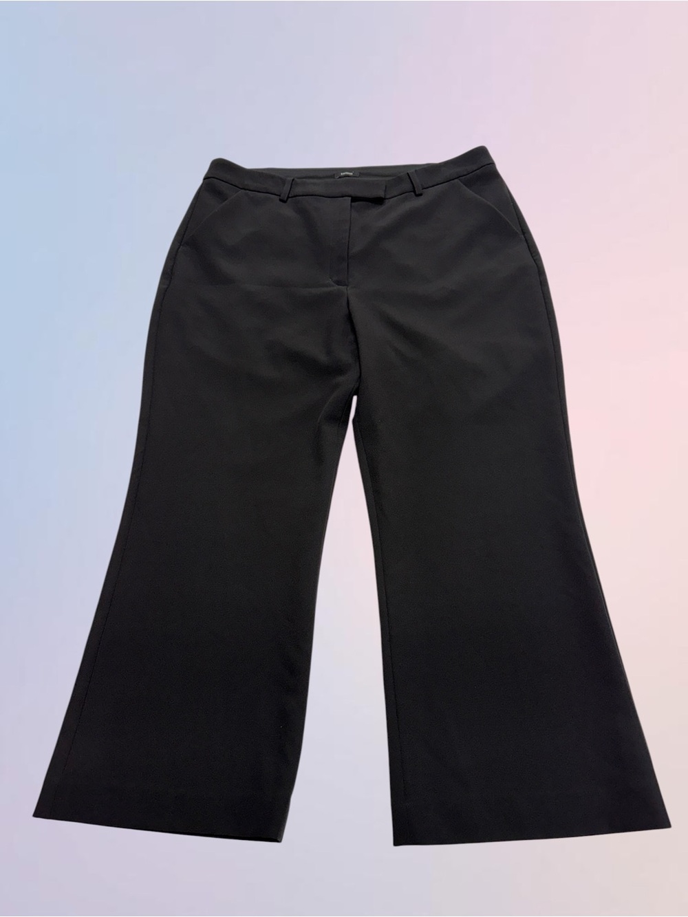 EXPRESS Women’s 16 LONG Black EDITOR CROPPED SLIM FLARE Pant